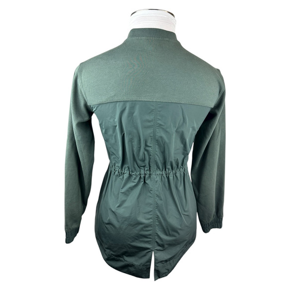 ATHLETA Triumph Crewneck Sweatshirt Bali Green Stretch Drawstring Women's Sz XXS - Picture 9 of 13